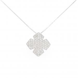 K18WG パヴェ ダイヤモンド ネックレス 1.00CT