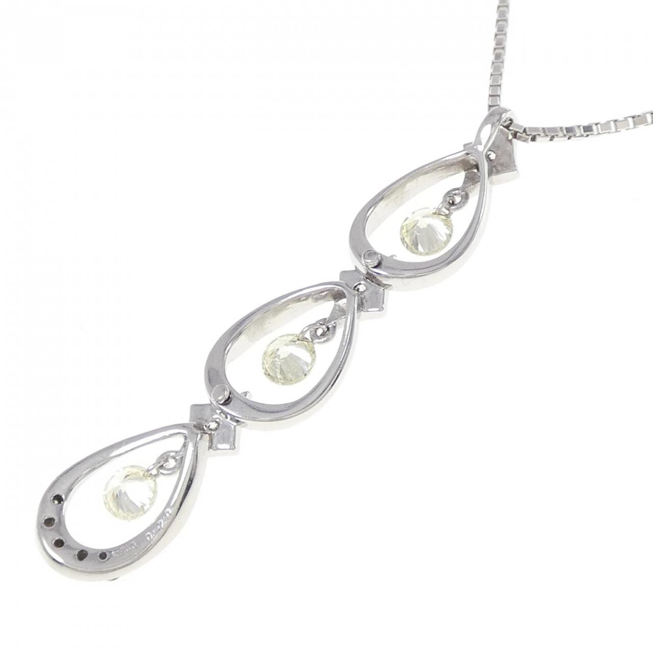 K18WG ダイヤモンド ネックレス 0.70CT