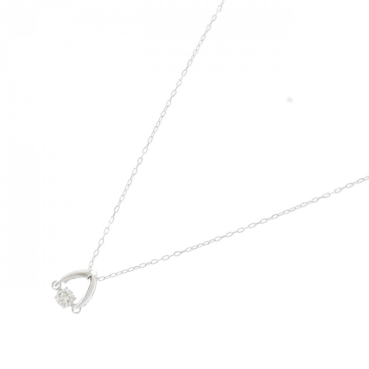 K18WG ダイヤモンド ネックレス 0.10CT
