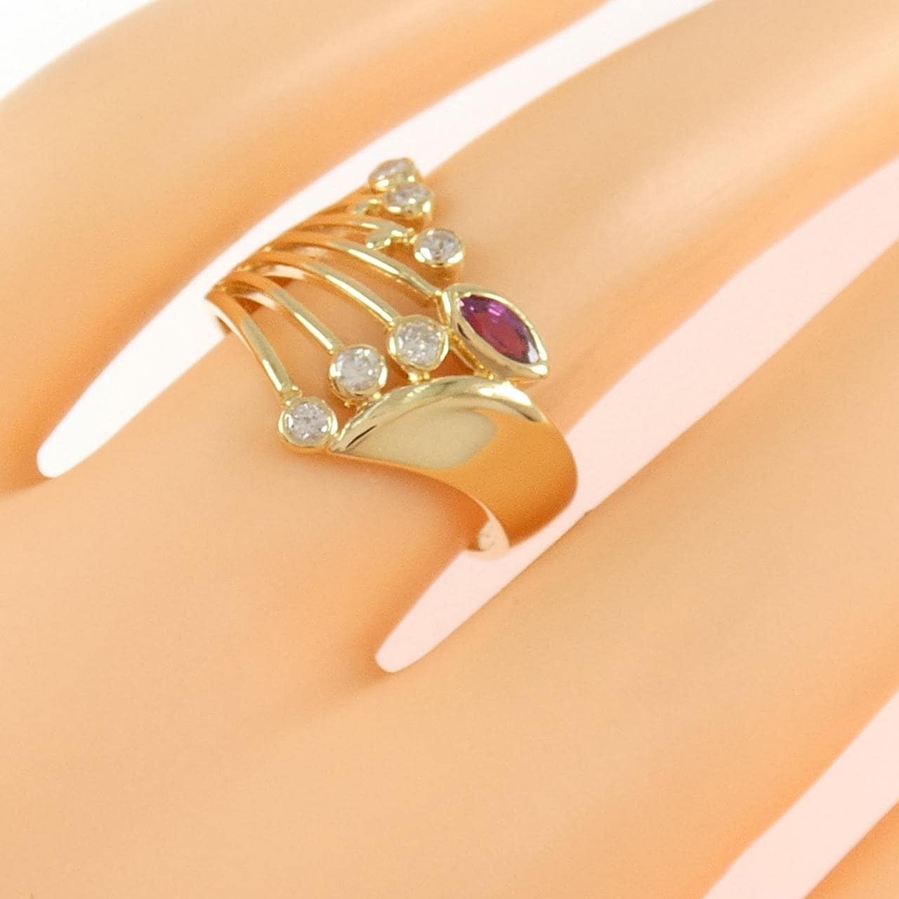 K18YG ルビー リング