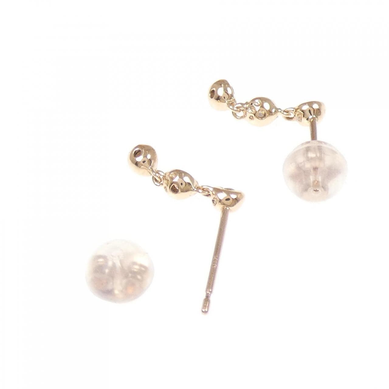 K10PG ダイヤモンド ピアス 0.12CT