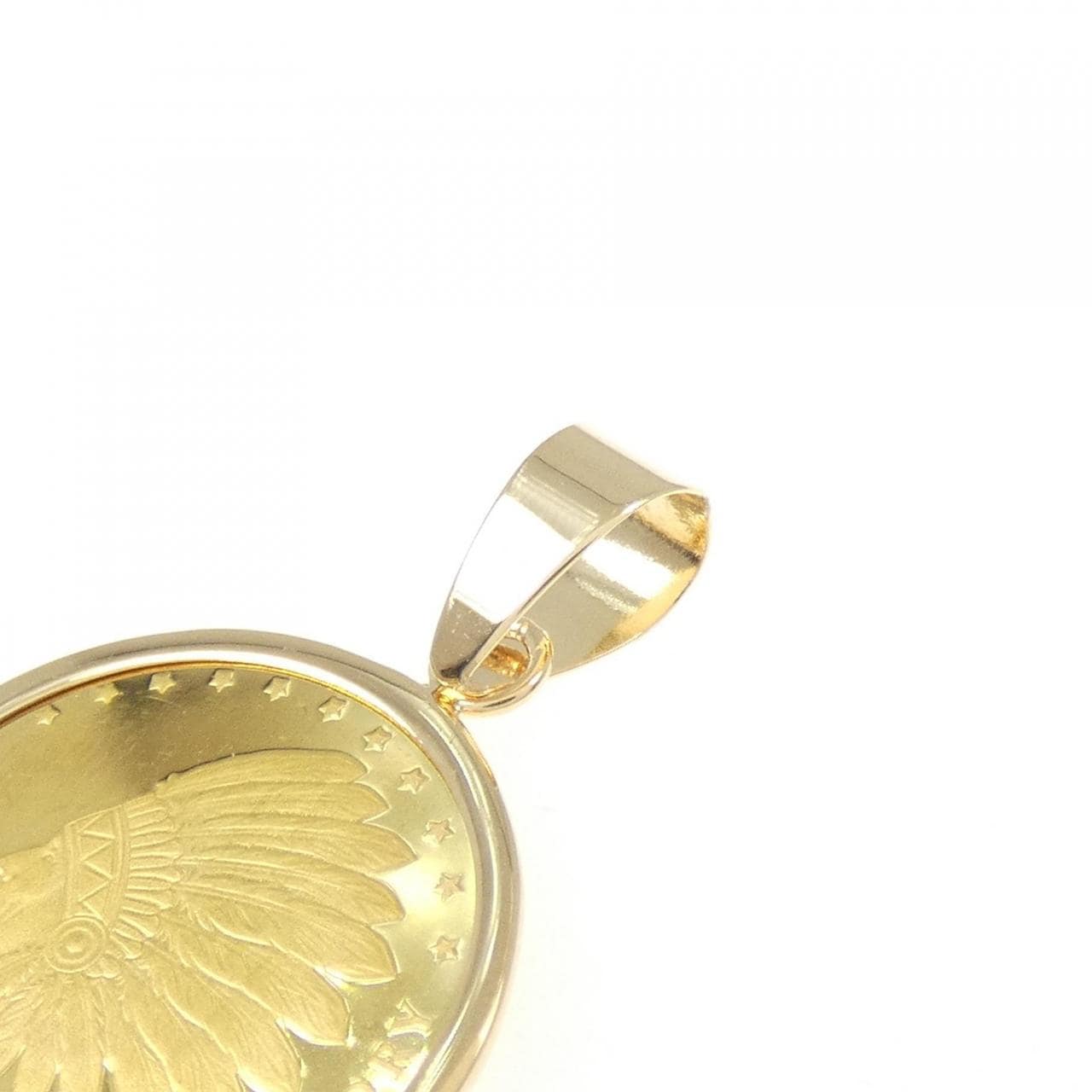 K18YG(枠) コイン ペンダント