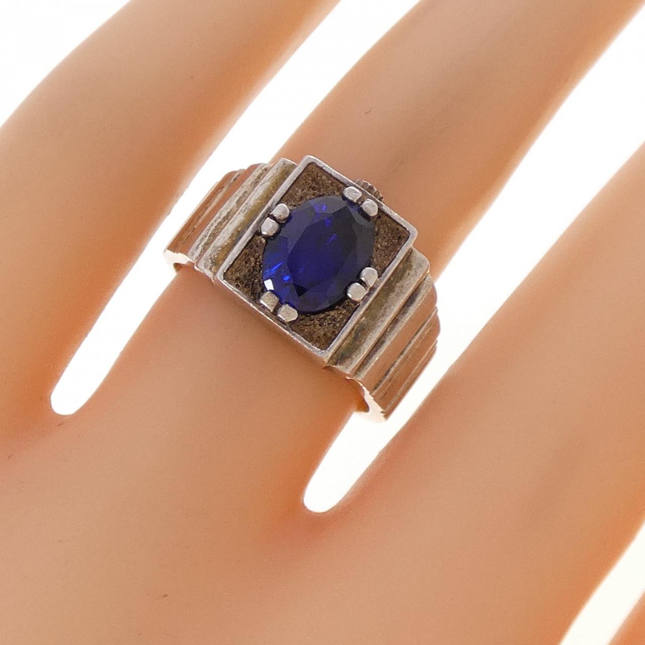 925SV 合成サファイヤ リング