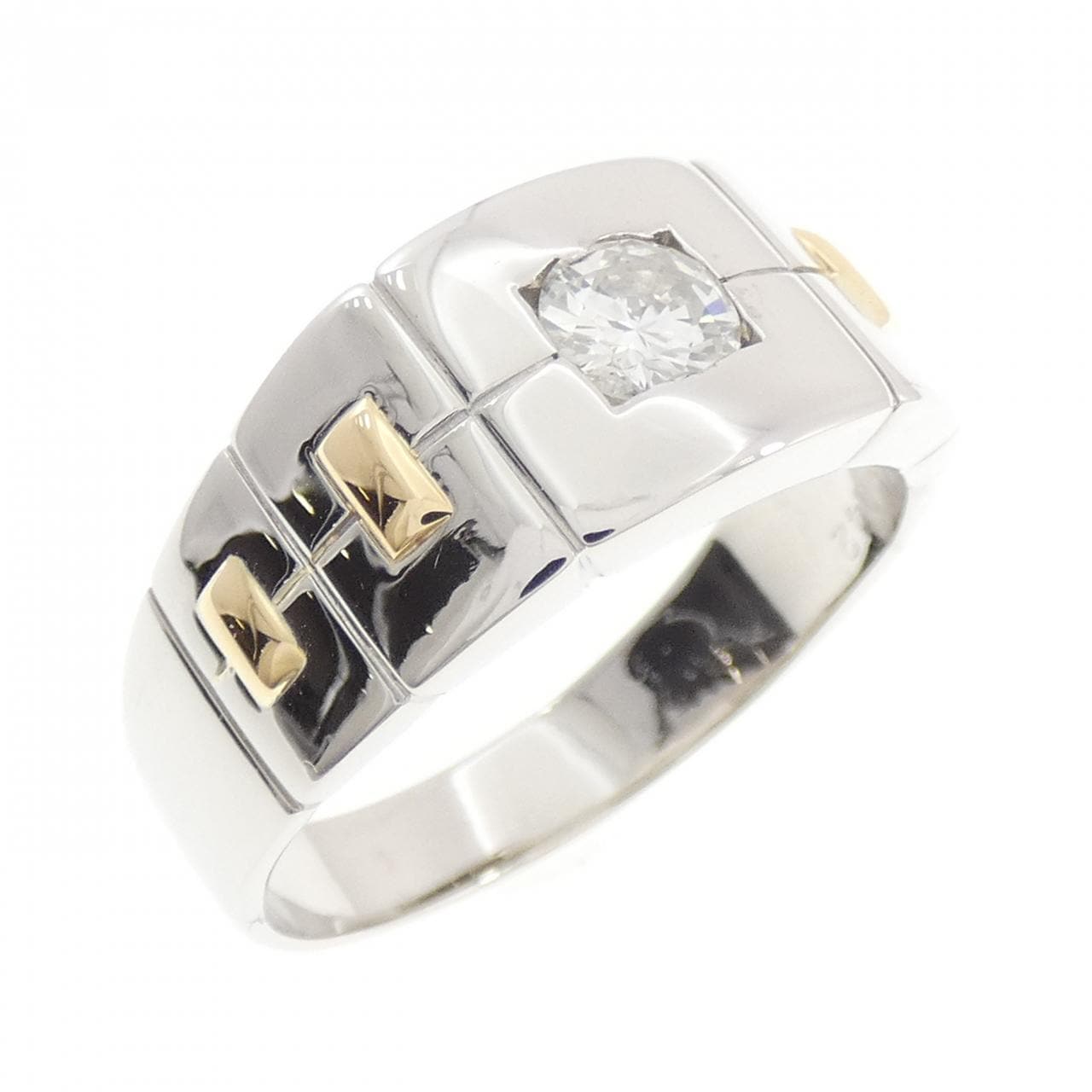 PT900/K18YG ダイヤモンド リング 0.42CT