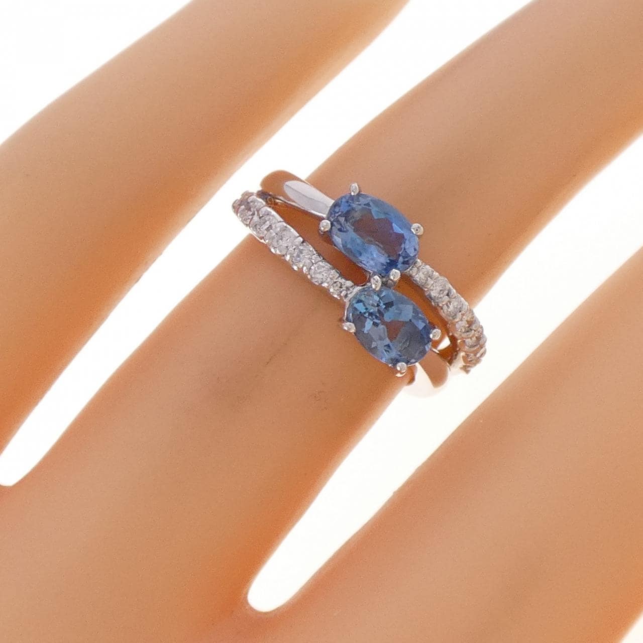 K18WG アクアマリン リング 0.85CT