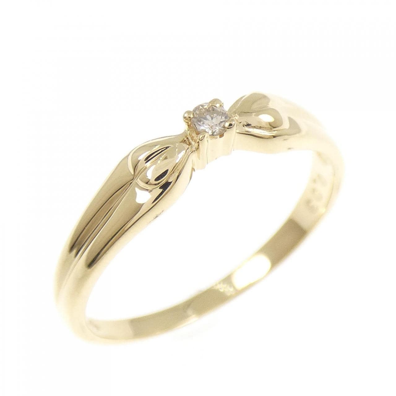 K18YG ダイヤモンド リング 0.03CT