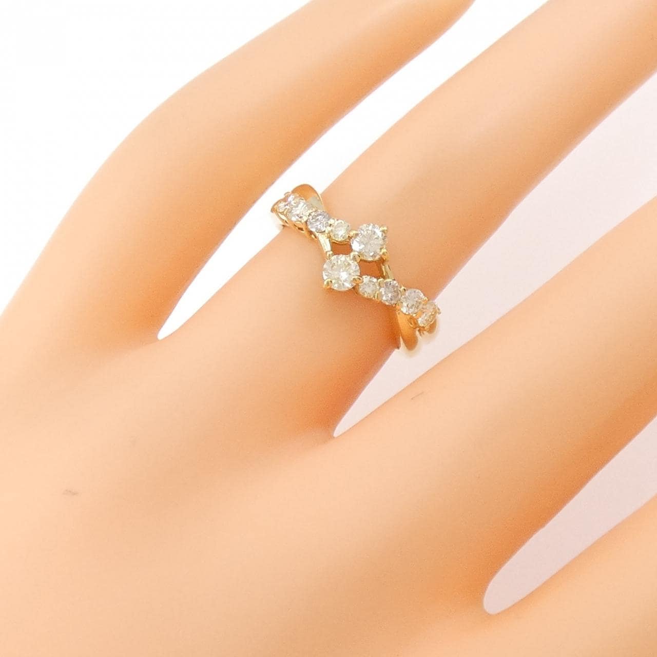 K18YG ダイヤモンド リング 0.58CT
