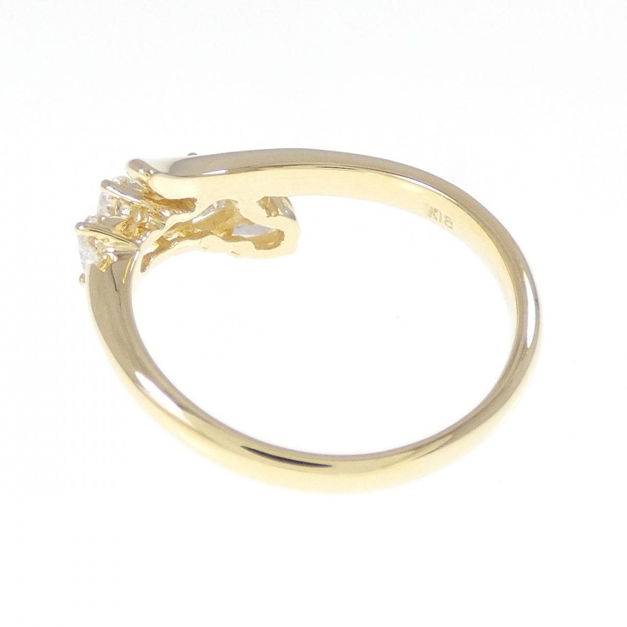 K18YG ハート ダイヤモンド リング 0.72CT