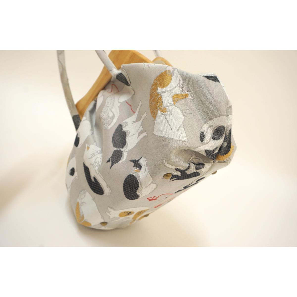 【新品】がま口バッグ　ねこ