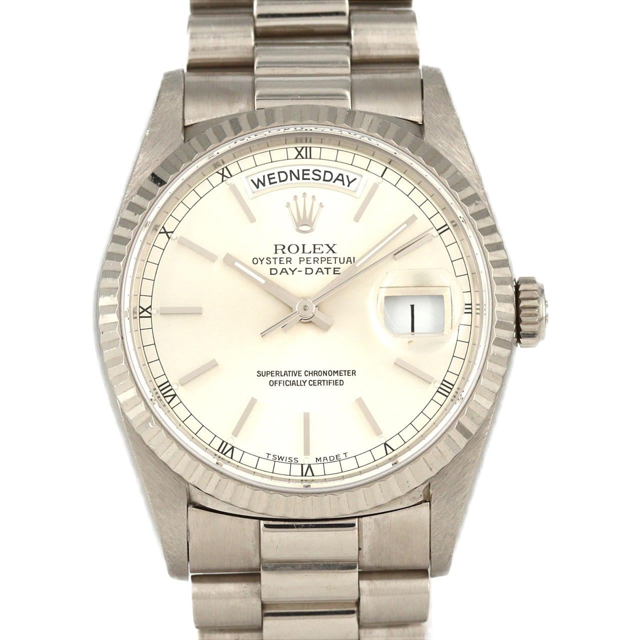 【ノーメンテナンス還元価格】ロレックス デイデイト 18239 WG 自動巻 L番