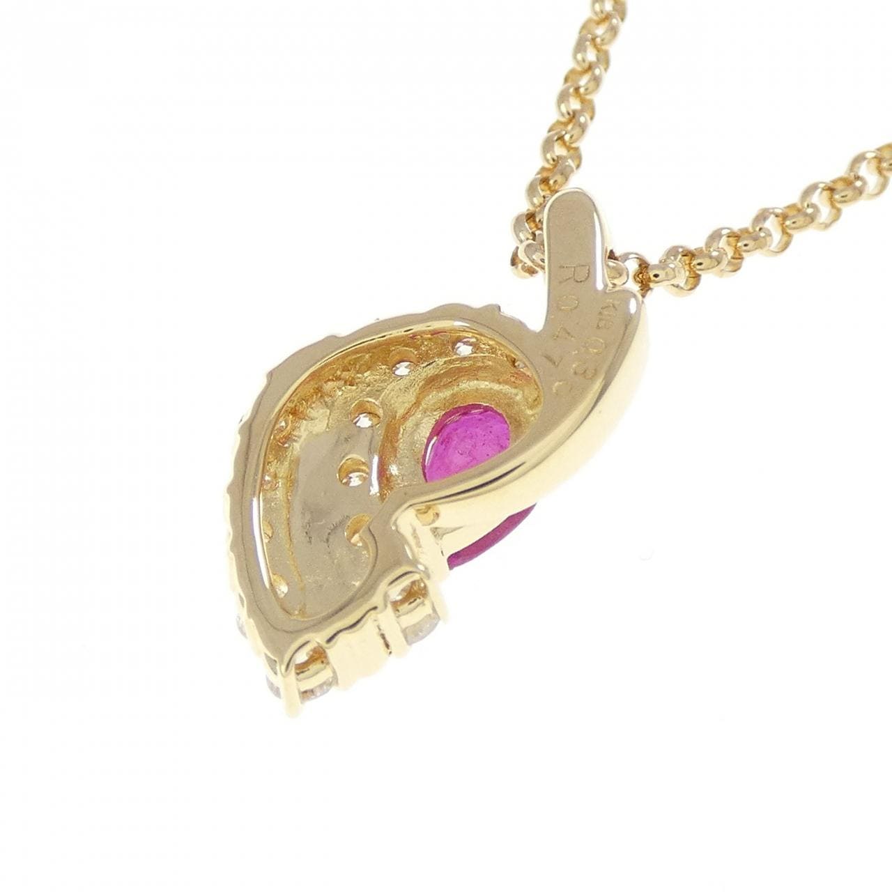 K18YG ルビー ネックレス 0.47CT