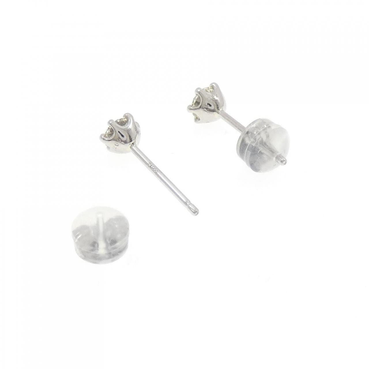 PT900 ソリティア ダイヤモンド ピアス 0.523CT