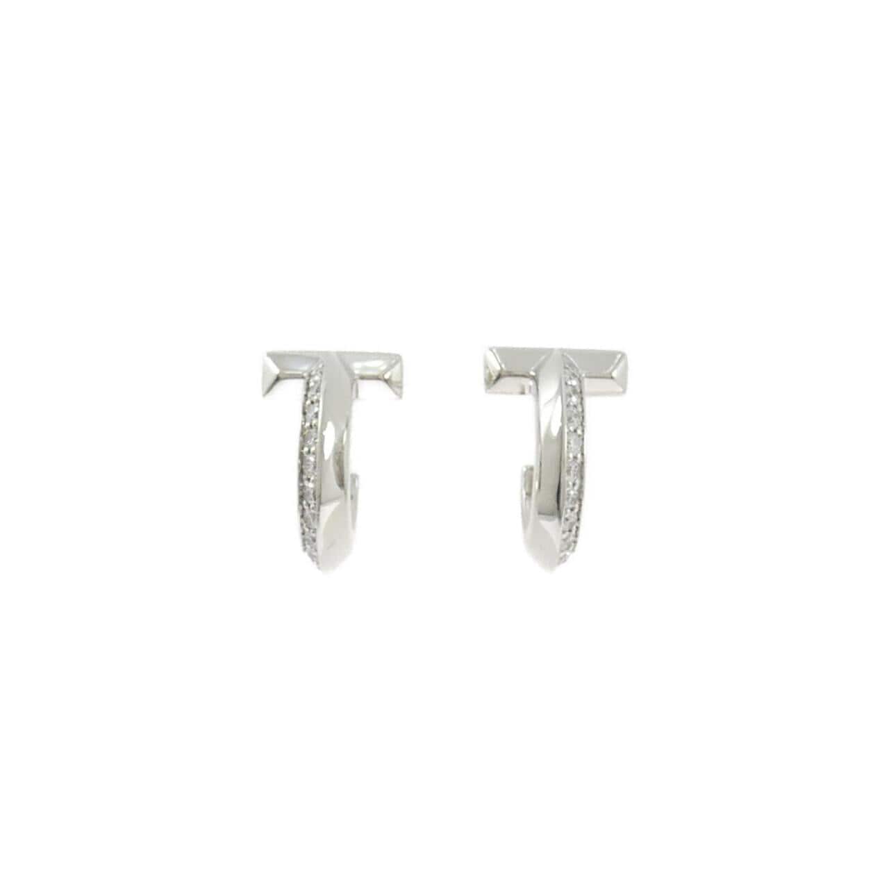ティファニー Tワン フープ ピアス 0.40CT
