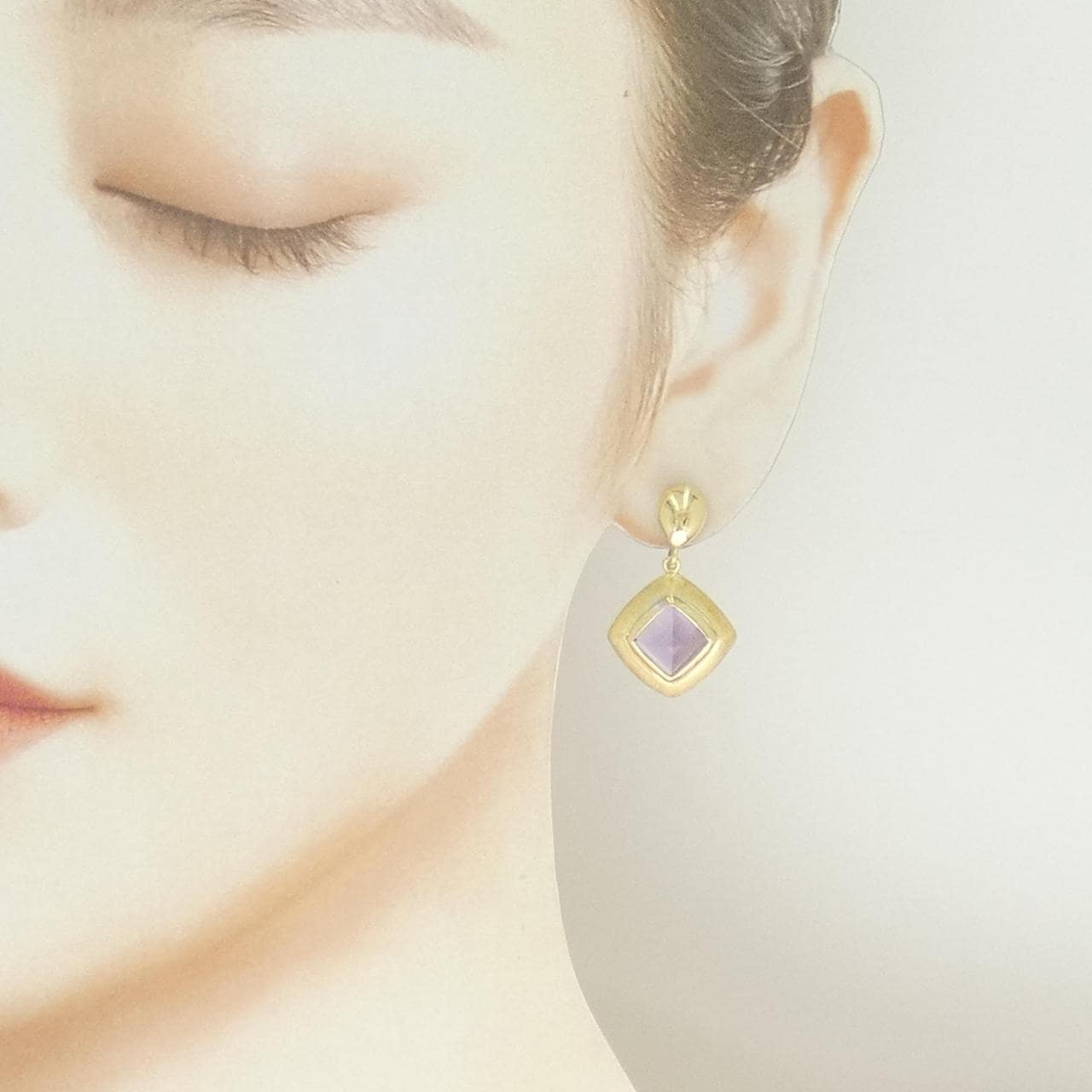 K18YG アメジスト イヤリング