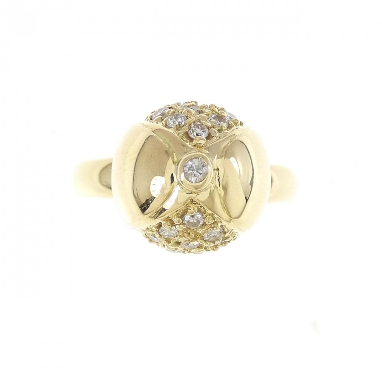 K18YG Diamond Pinky Ring 0.22CT