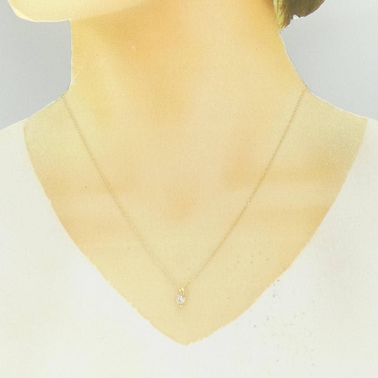 K18YG ダイヤモンド ネックレス 0.18CT