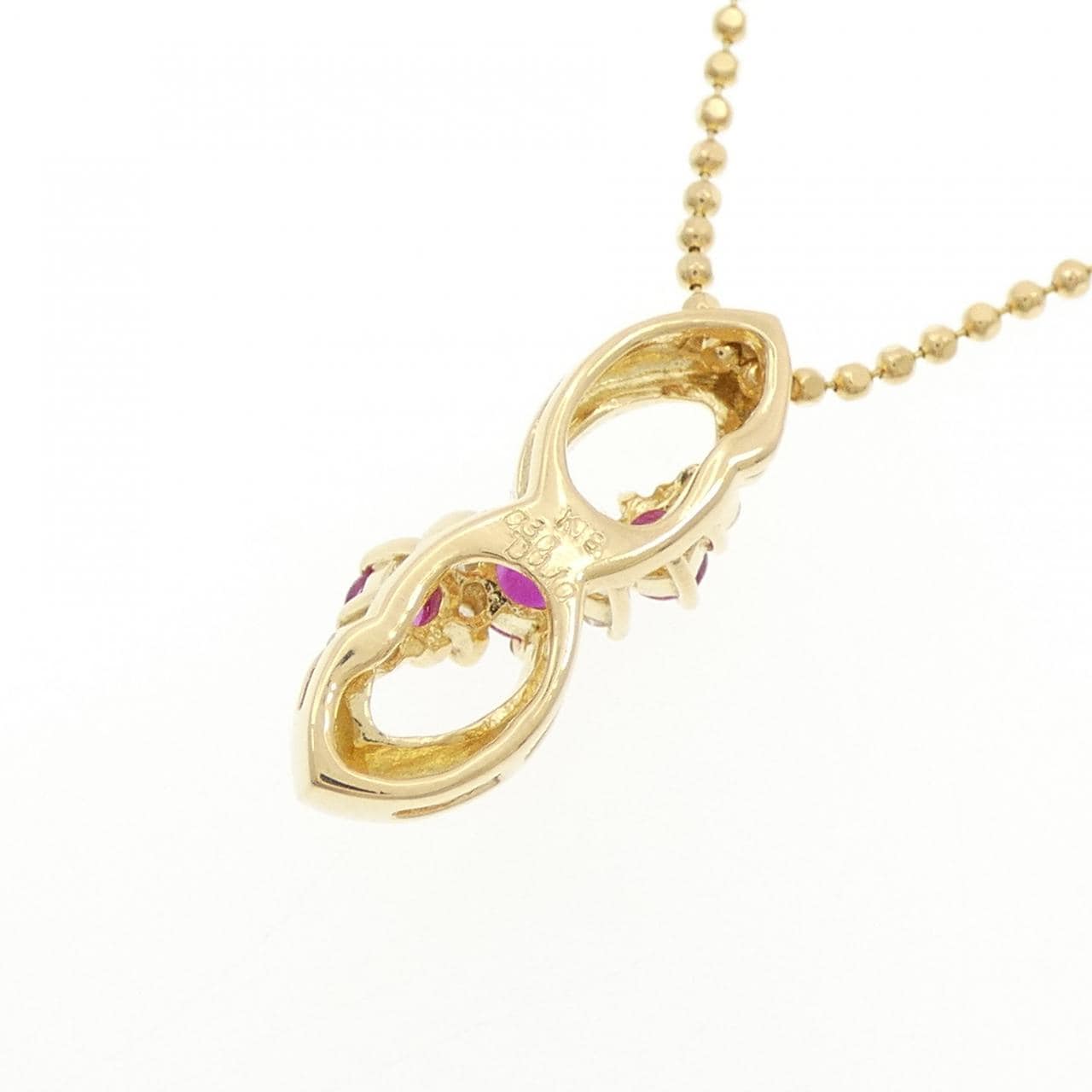 K18YG ルビー ネックレス 0.30CT
