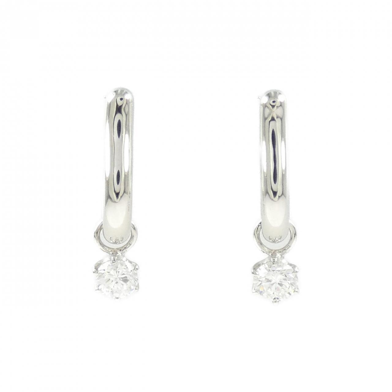 PT900/PT850 2WAY ソリティア ダイヤモンド ピアス 0.52CT