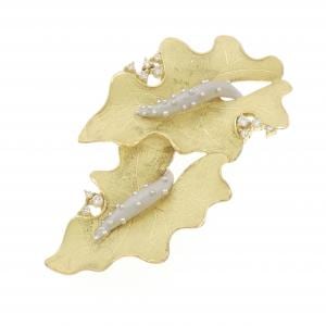 タムラシュンイチ ダイヤモンド ブローチ 0.26CT