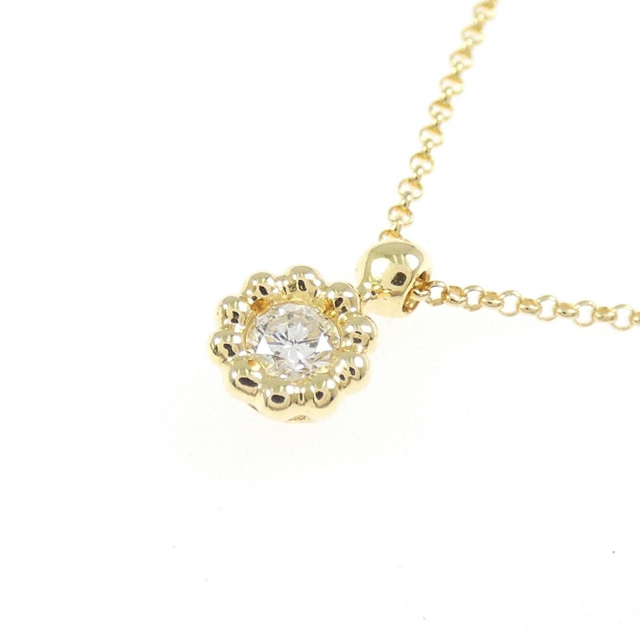 K18YG ダイヤモンド ネックレス 0.11CT