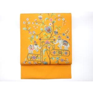 【未使用品】名古屋帯　【岡重】塩瀬染帯