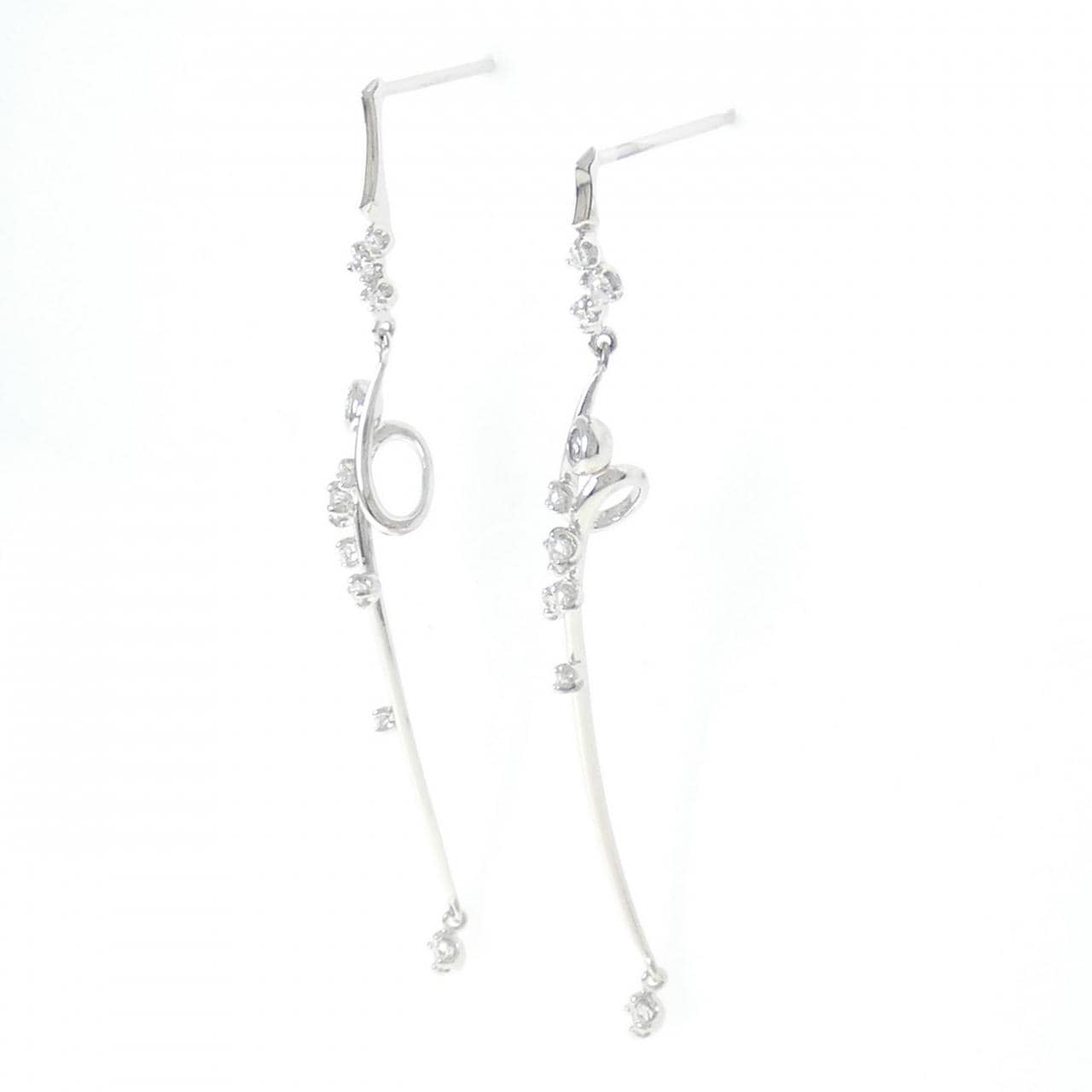 K18WG ダイヤモンド ピアス 0.60CT