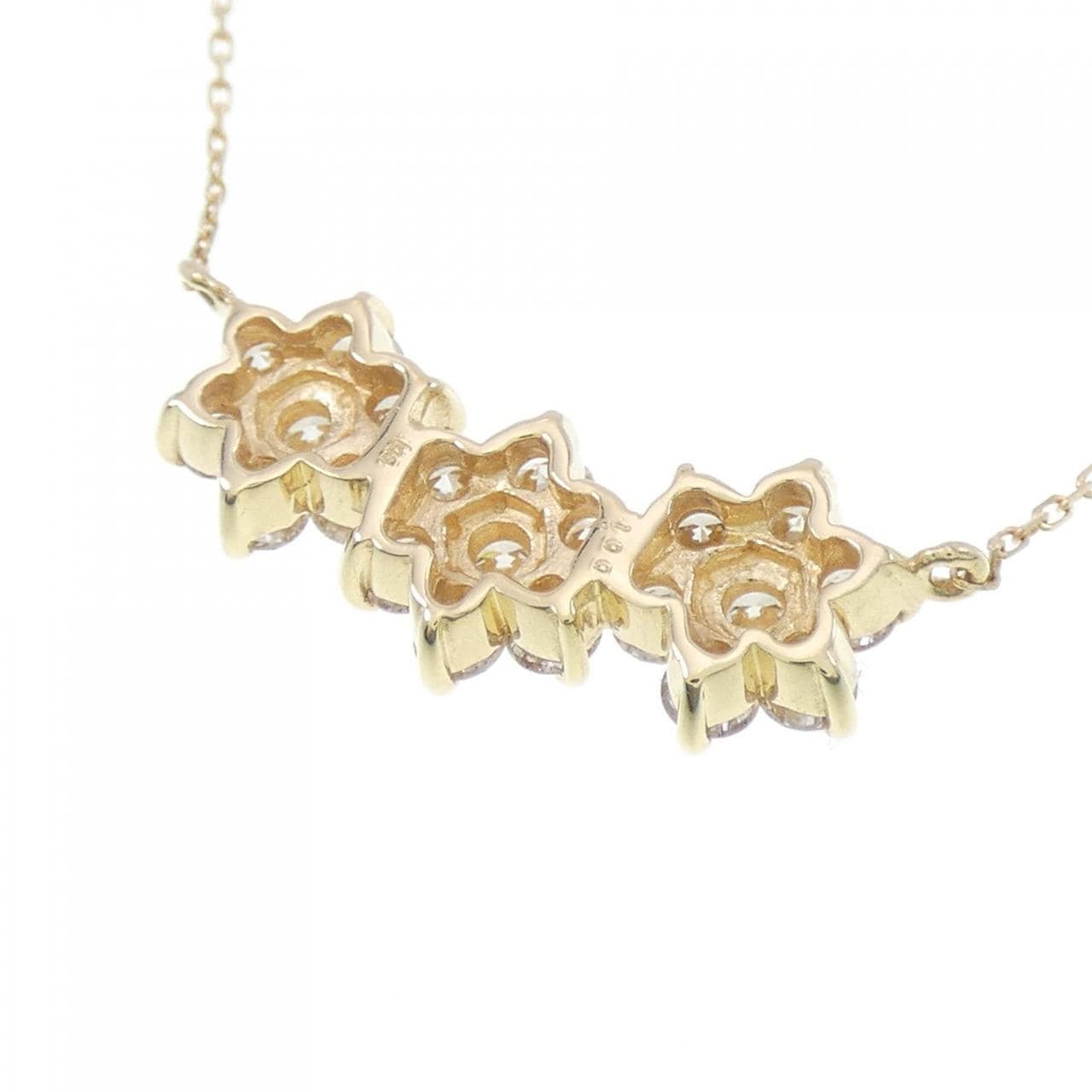 [BRAND NEW] K18YG Flower Diamond Necklace 1.00CT