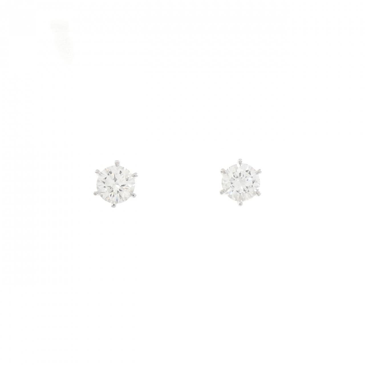 【リメイク】PT900/ST ダイヤモンド ピアス 0.319CT 0.327CT E-F SI1 VG
