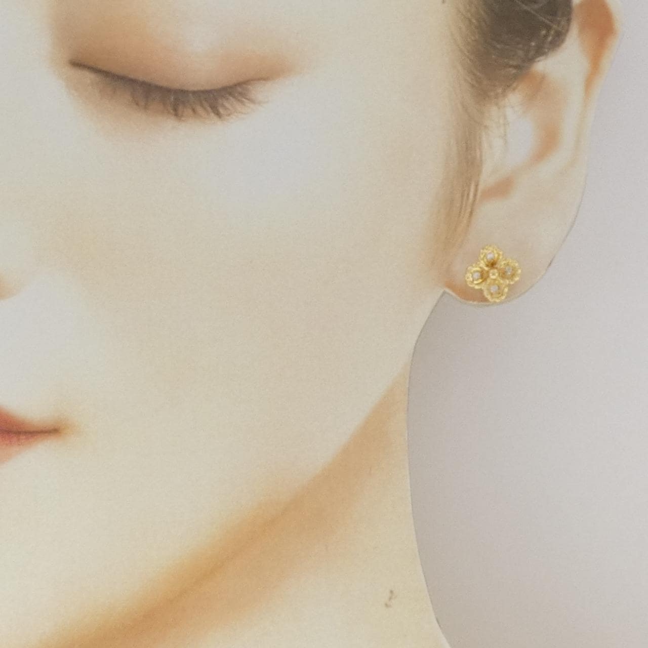 K18YG ダイヤモンド ピアス 0.12CT