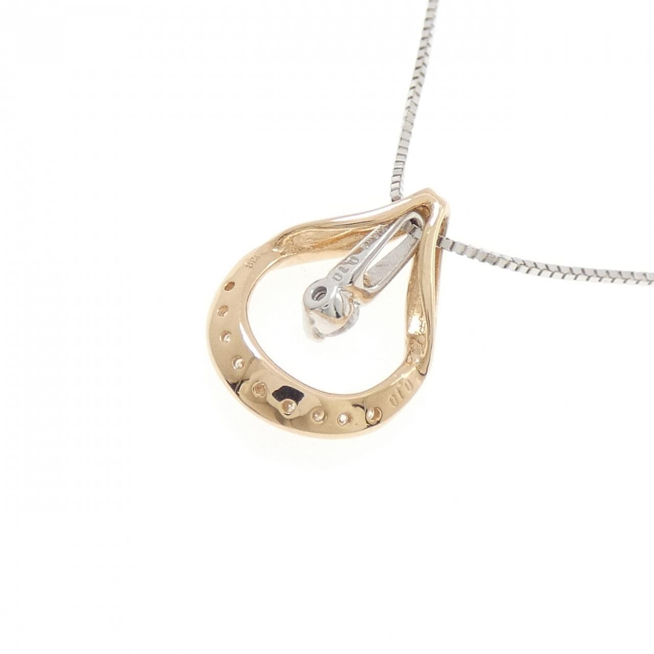 K18PG/K18WG 2WAY ダイヤモンド ネックレス 0.10CT