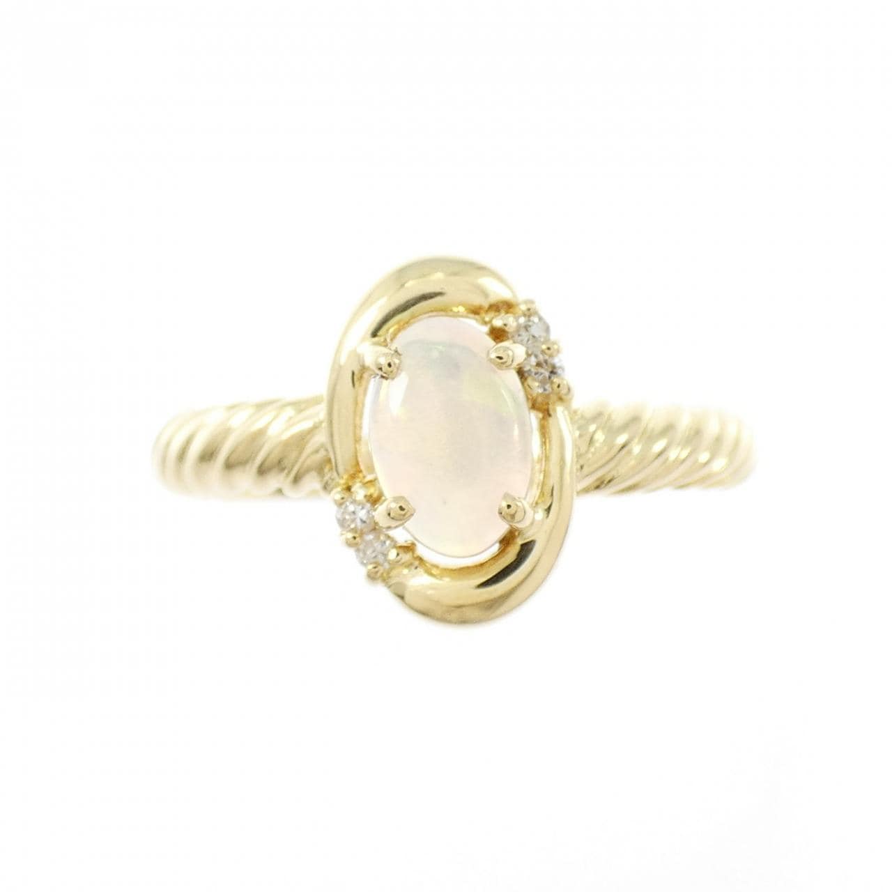 K18YG オパール リング 0.22CT