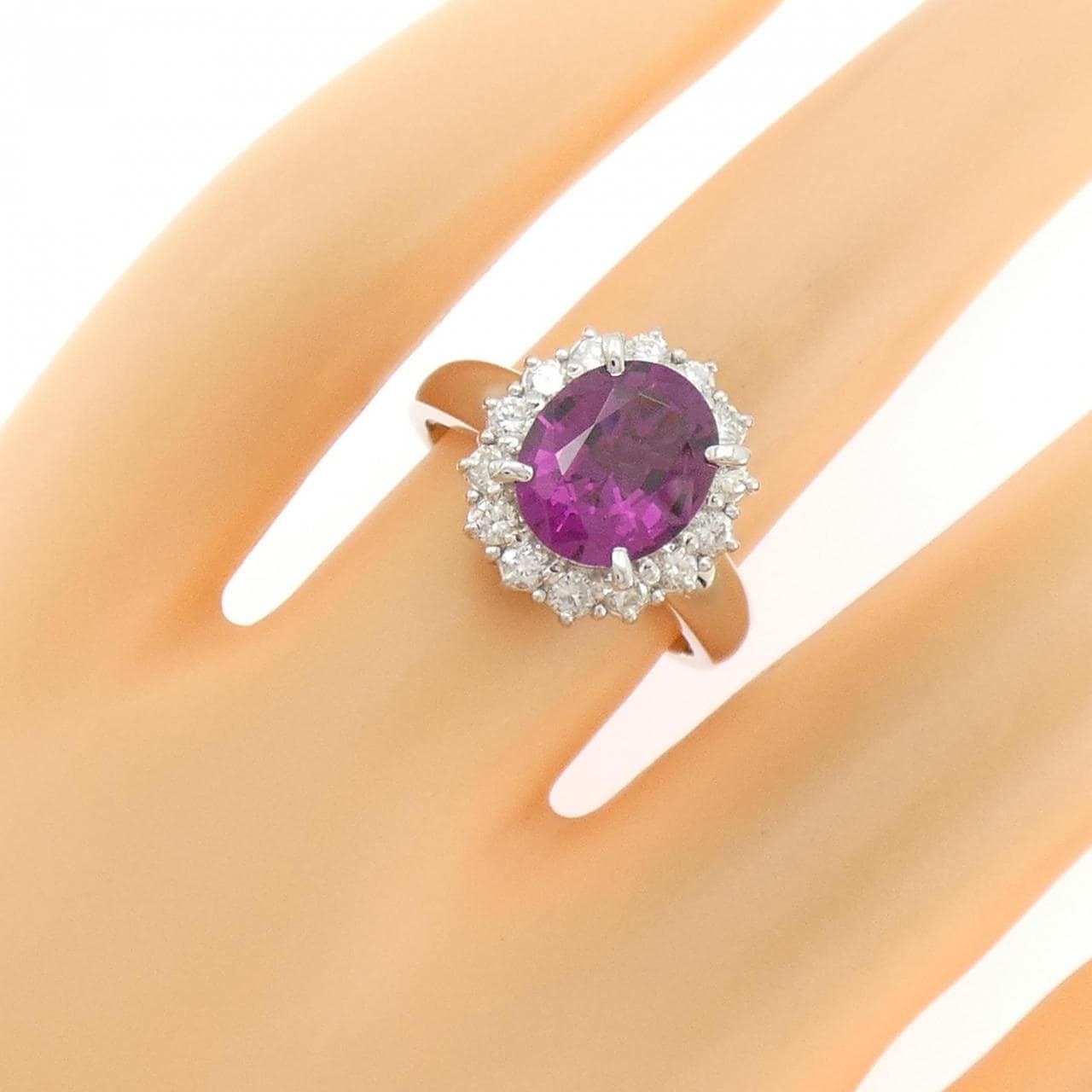 PT900 ガーネット リング 2.431CT