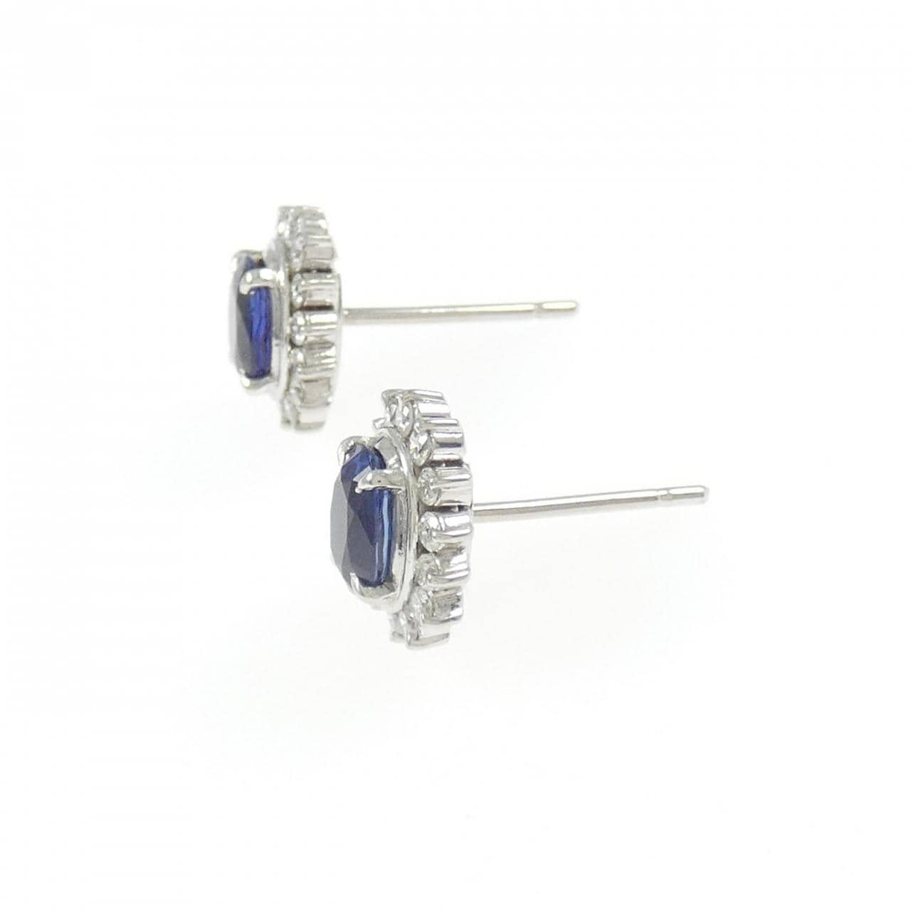 PT900 サファイヤ ピアス 1.46CT