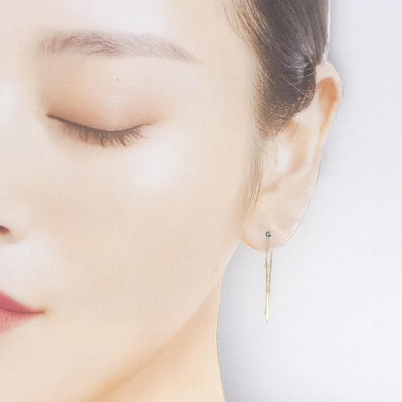 K18YG ハート ピアス