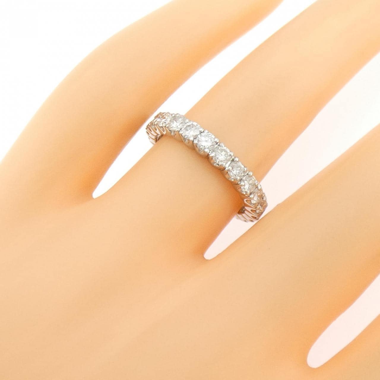 PT900 ハーフエタニティ ダイヤモンド リング 1.00CT