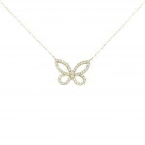 K18YG バタフライ ダイヤモンド ネックレス 0.50CT