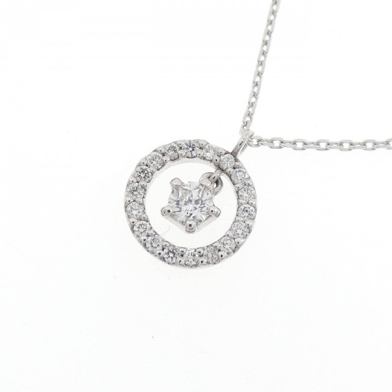 K18WG ダイヤモンド ネックレス 0.081CT