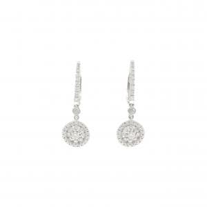 K18WG ダイヤモンド ピアス 0.59CT