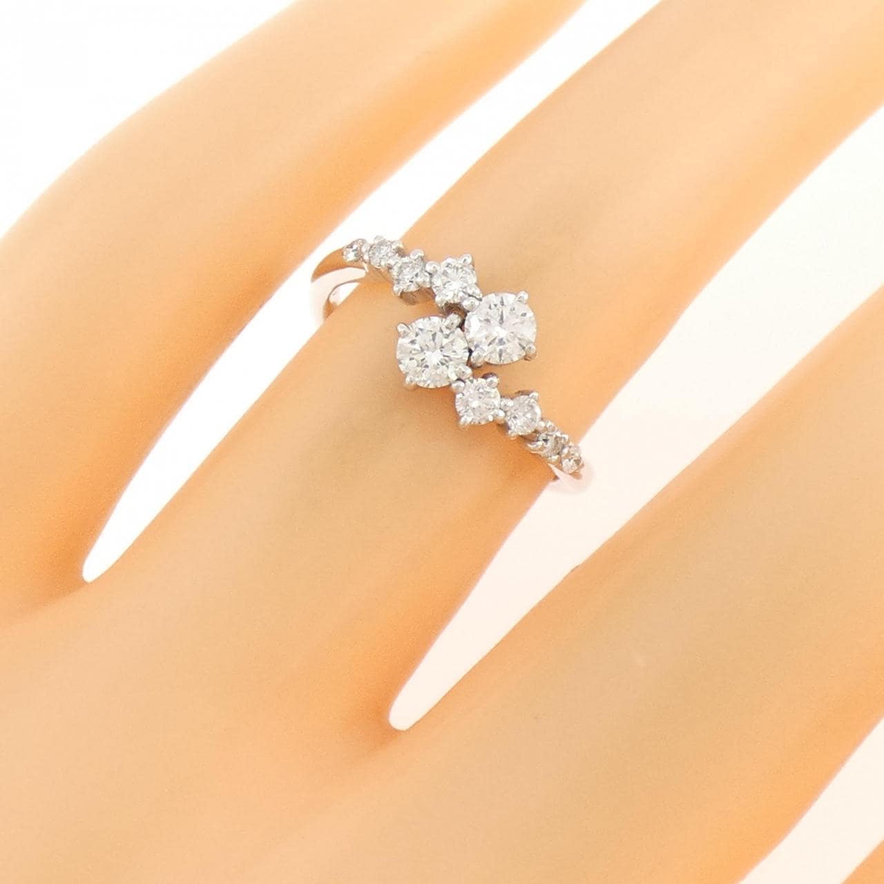K18WG ダイヤモンド リング 0.50CT