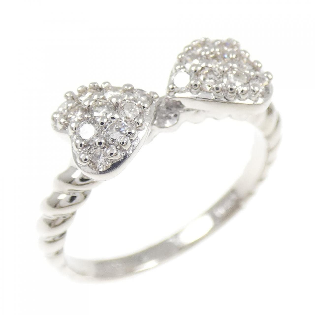PT900 リボン ダイヤモンド リング 0.32CT