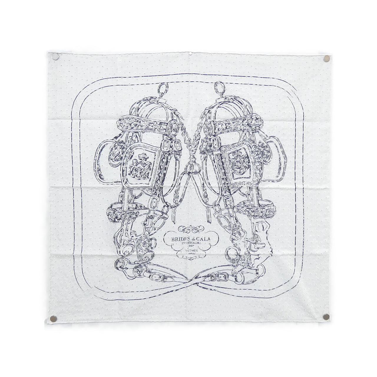 [Unused items] HERMES CARRE BRODERIE ANGLAISE 983529S scarf