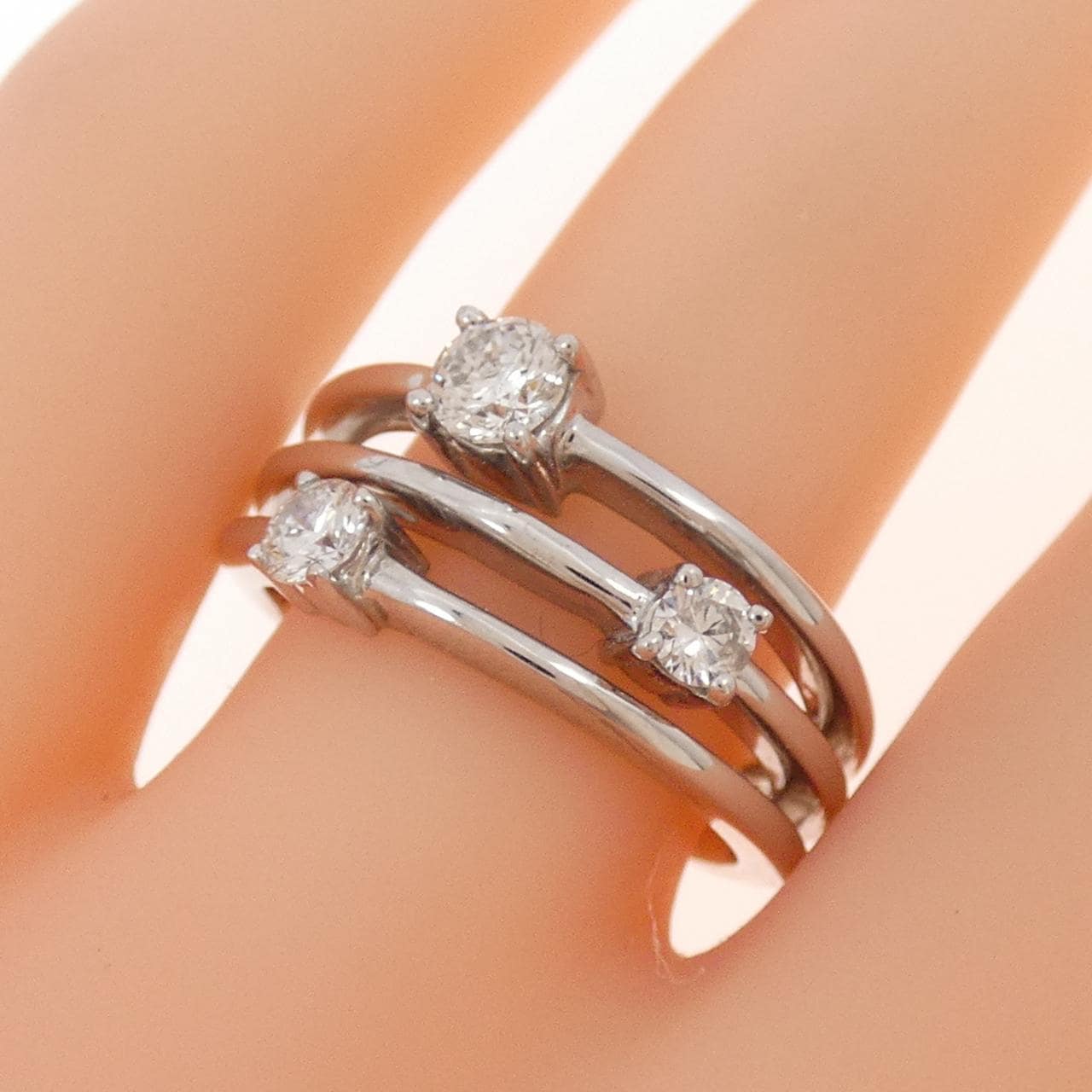 K18WG ダイヤモンド リング 0.50CT