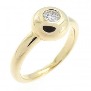 750YG ソリティア ダイヤモンド リング 0.13CT