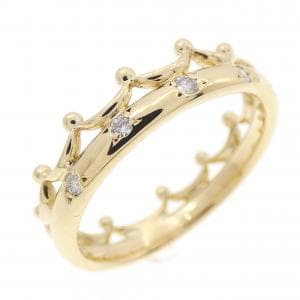 K18YG クラウン ダイヤモンド リング 0.07CT