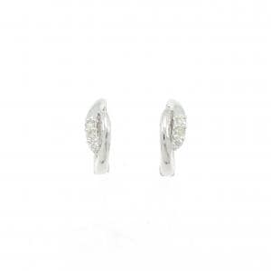 K14WG ダイヤモンド イヤリング 0.08CT