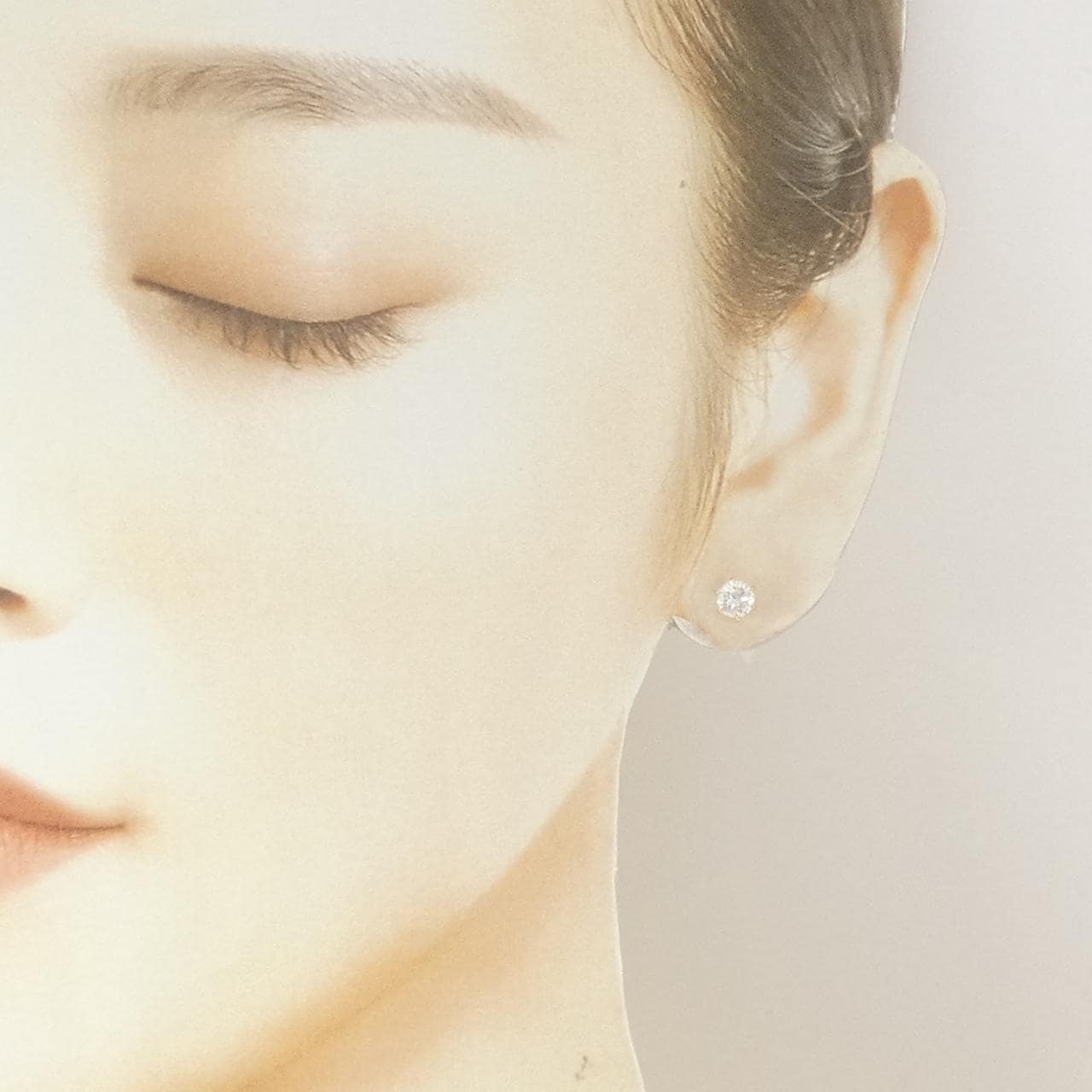 【リメイク】K18YG/ST ダイヤモンド ピアス 0.407CT 0.413CT G SI2 VG