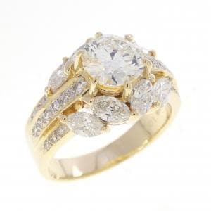 K18YG ダイヤモンド リング 1.00CT F VVS2 Good