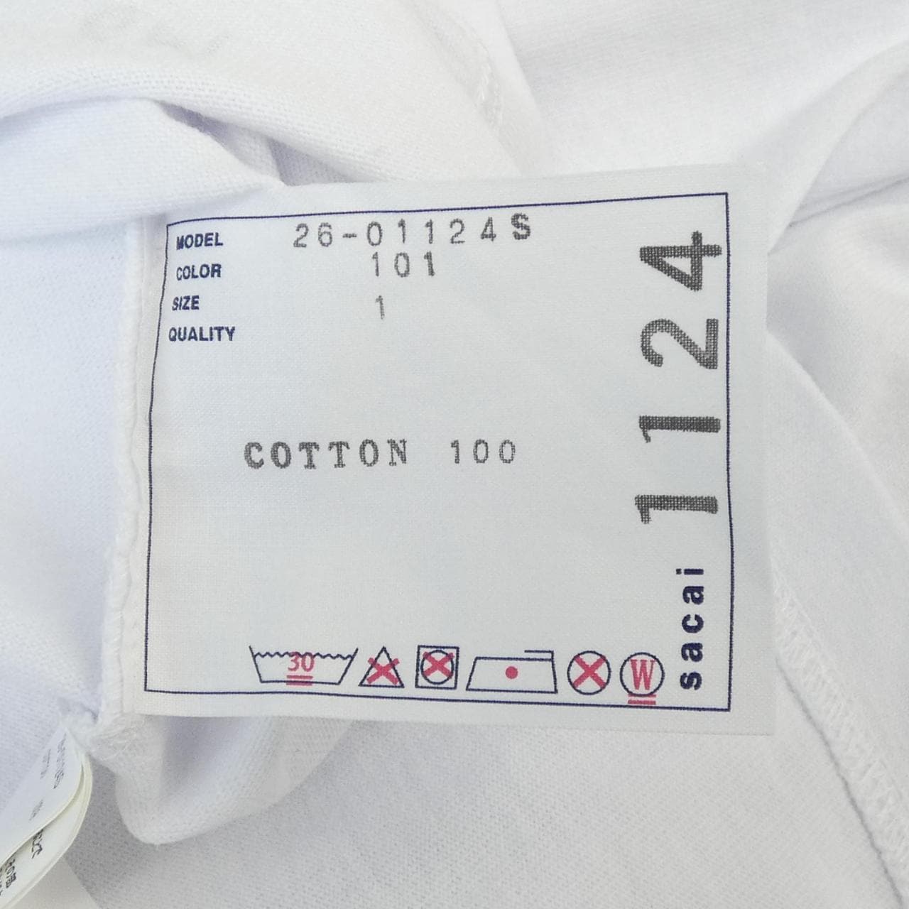 サカイ SACAI 26-01124S UNISEX Tシャツ