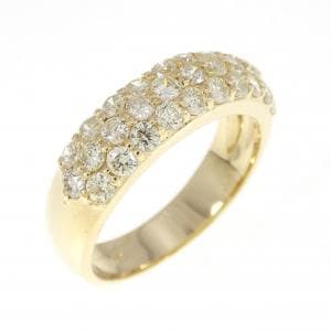 K18YG パヴェ ダイヤモンド リング 1.00CT