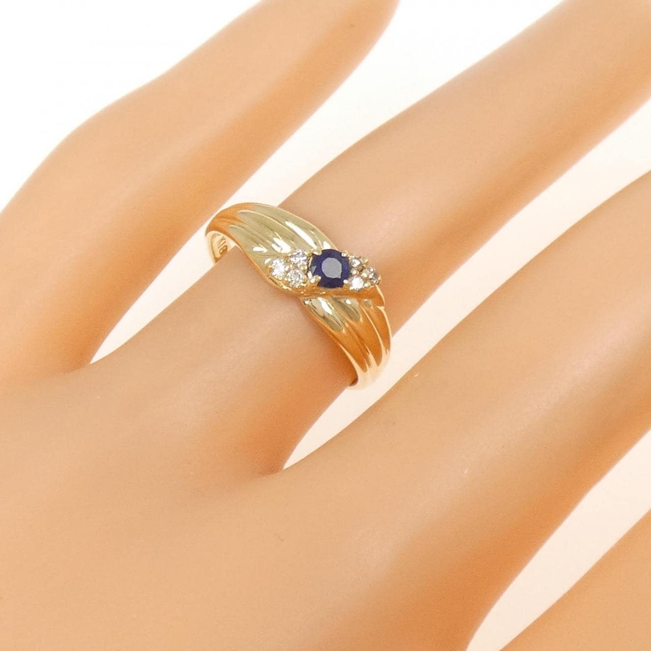 K18YG Sapphire Ring 0.18CT